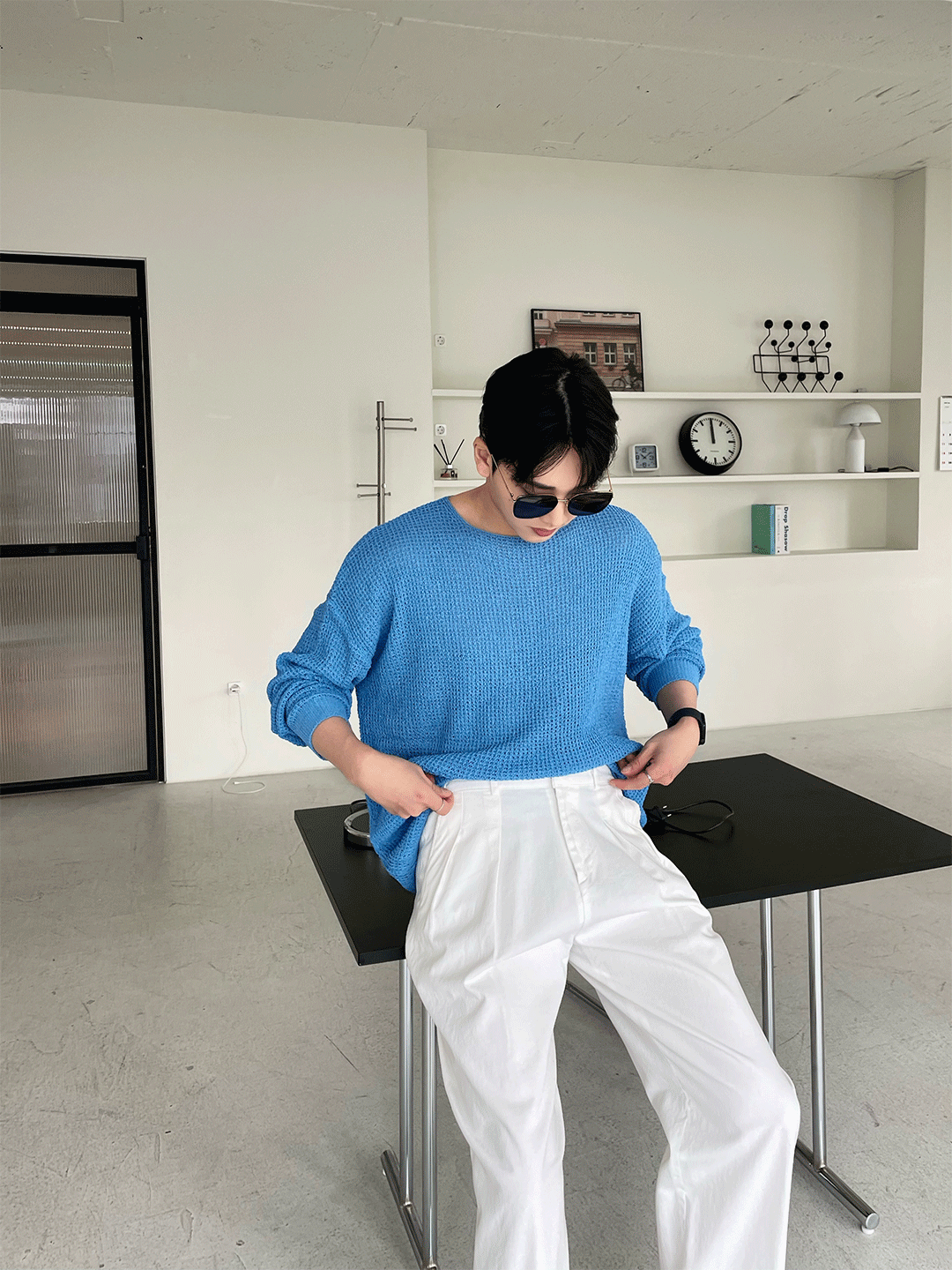 Moment Waffle See-Through Knit(4color)